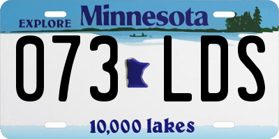 MN license plate 073LDS