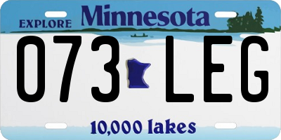 MN license plate 073LEG