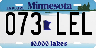 MN license plate 073LEL