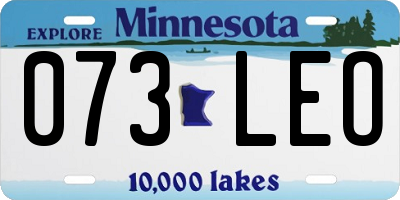 MN license plate 073LEO