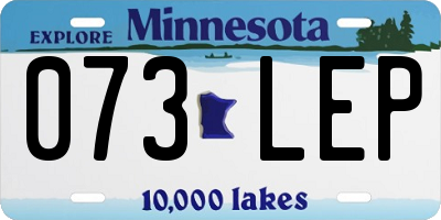 MN license plate 073LEP
