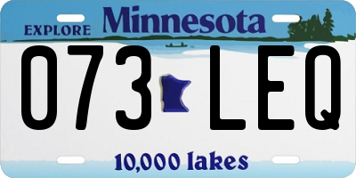 MN license plate 073LEQ