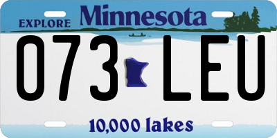 MN license plate 073LEU