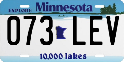 MN license plate 073LEV