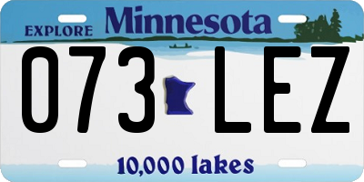 MN license plate 073LEZ