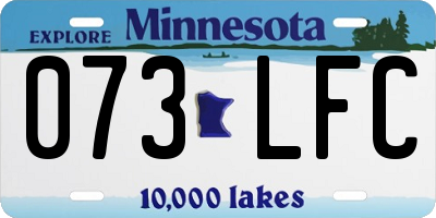 MN license plate 073LFC