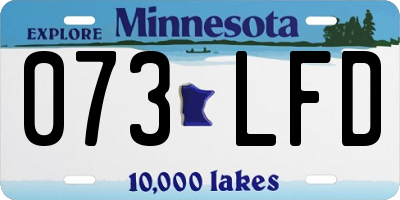 MN license plate 073LFD