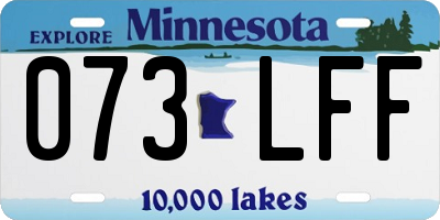 MN license plate 073LFF