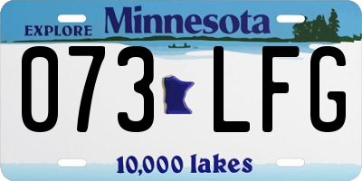 MN license plate 073LFG