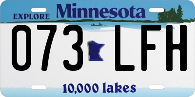 MN license plate 073LFH