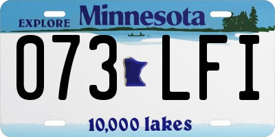 MN license plate 073LFI