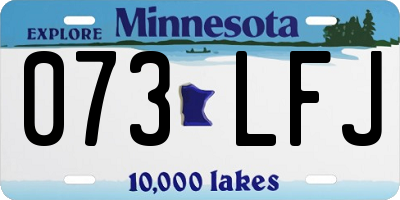 MN license plate 073LFJ