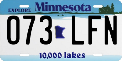 MN license plate 073LFN