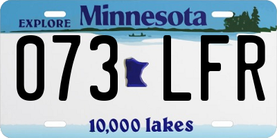 MN license plate 073LFR
