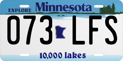 MN license plate 073LFS