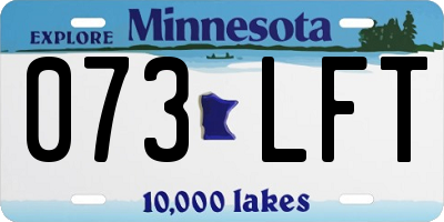 MN license plate 073LFT