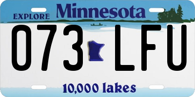MN license plate 073LFU