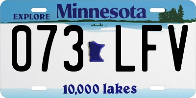 MN license plate 073LFV