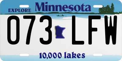 MN license plate 073LFW