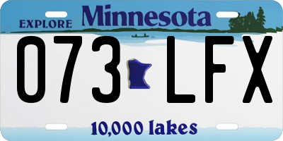 MN license plate 073LFX