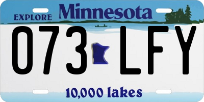 MN license plate 073LFY