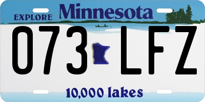 MN license plate 073LFZ