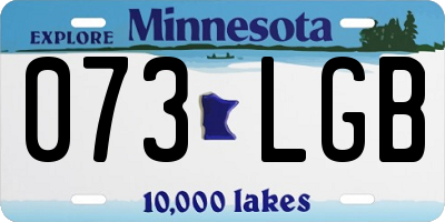 MN license plate 073LGB