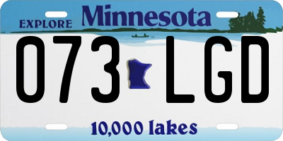MN license plate 073LGD