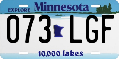 MN license plate 073LGF