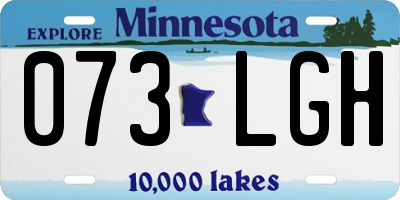 MN license plate 073LGH
