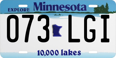 MN license plate 073LGI