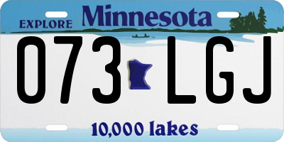 MN license plate 073LGJ