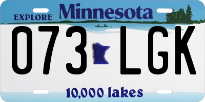 MN license plate 073LGK