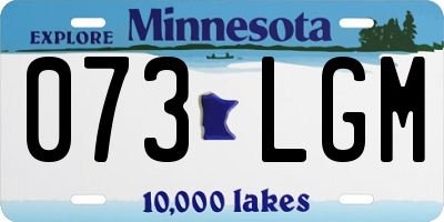 MN license plate 073LGM