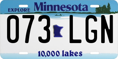 MN license plate 073LGN