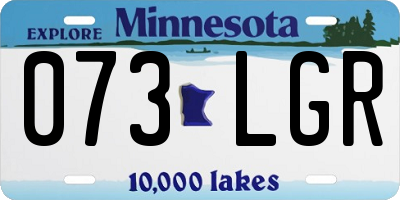 MN license plate 073LGR