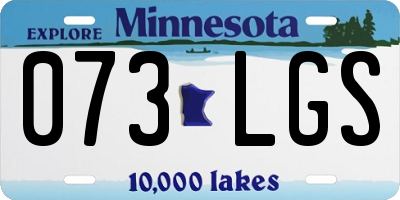 MN license plate 073LGS