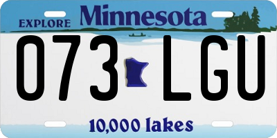 MN license plate 073LGU
