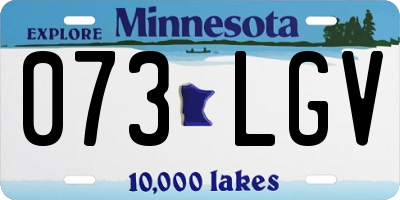 MN license plate 073LGV
