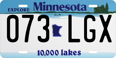 MN license plate 073LGX