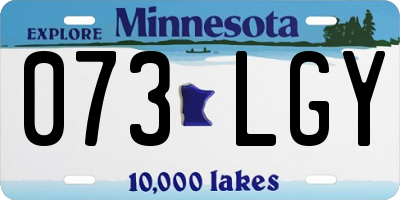 MN license plate 073LGY