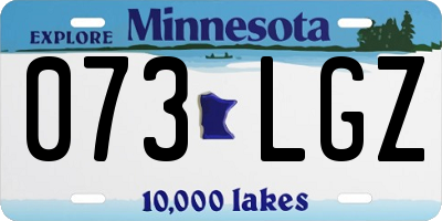 MN license plate 073LGZ