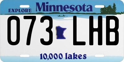 MN license plate 073LHB