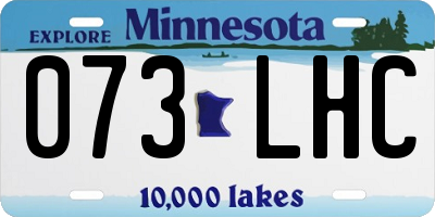 MN license plate 073LHC