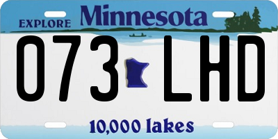 MN license plate 073LHD