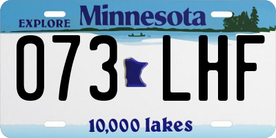 MN license plate 073LHF