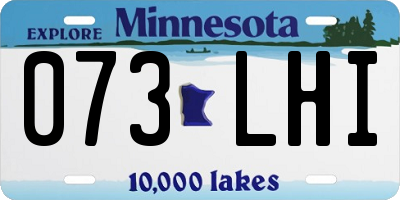 MN license plate 073LHI