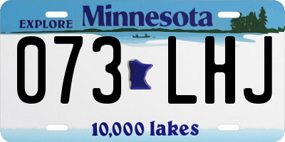 MN license plate 073LHJ