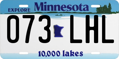 MN license plate 073LHL