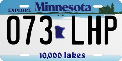 MN license plate 073LHP